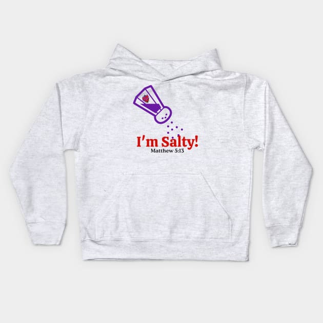 I'm Salty! Kids Hoodie by mbaptiste